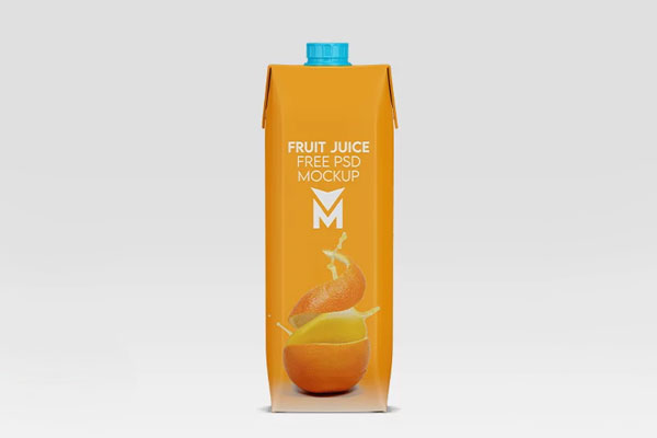Free Fruit Juice Mockup PSD Template