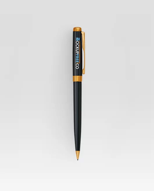 Free Glossy Pen Mockup PSD Template