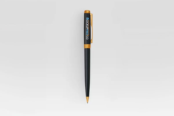 Free Glossy Pen Mockup PSD Template
