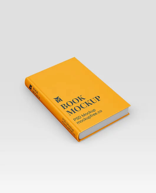 Free Hard Cover Book Mockup PSD Template