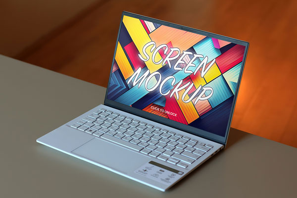 Free Laptop Device Display Mockup PSD Template