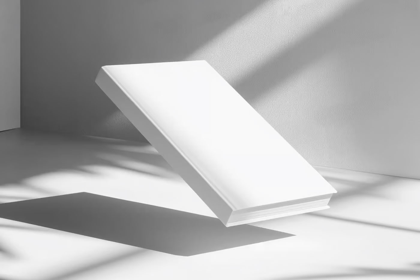 Free Levitating Hardcover Book Mockup PSD Template