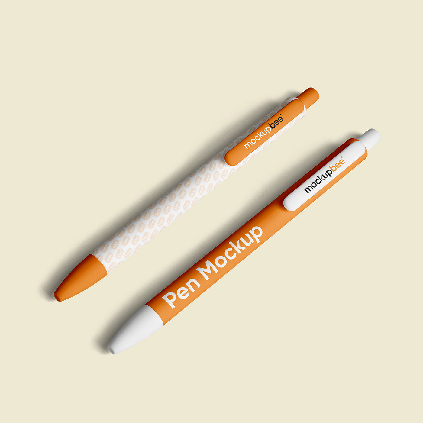 Free Perspective Classic Pen Mockups PSD Template