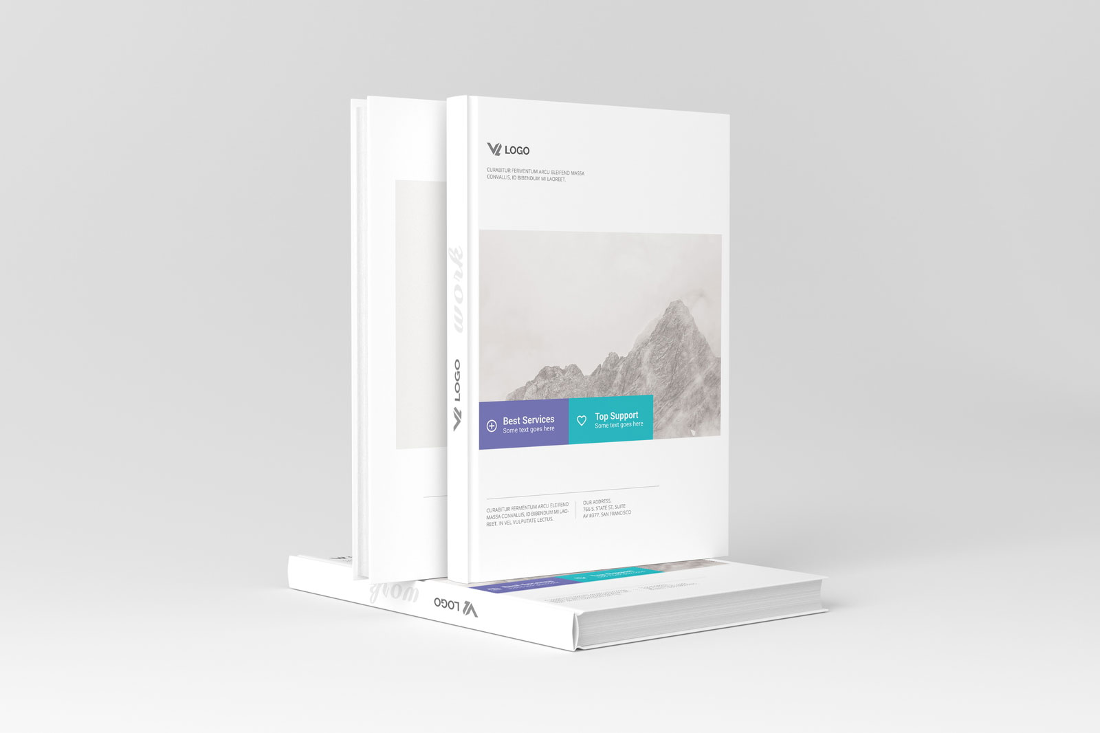 Free Portrait Hardcover Book Mockup PSD Template