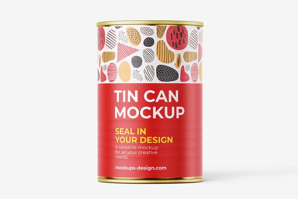 Free Tin Can Mockup PSD Template