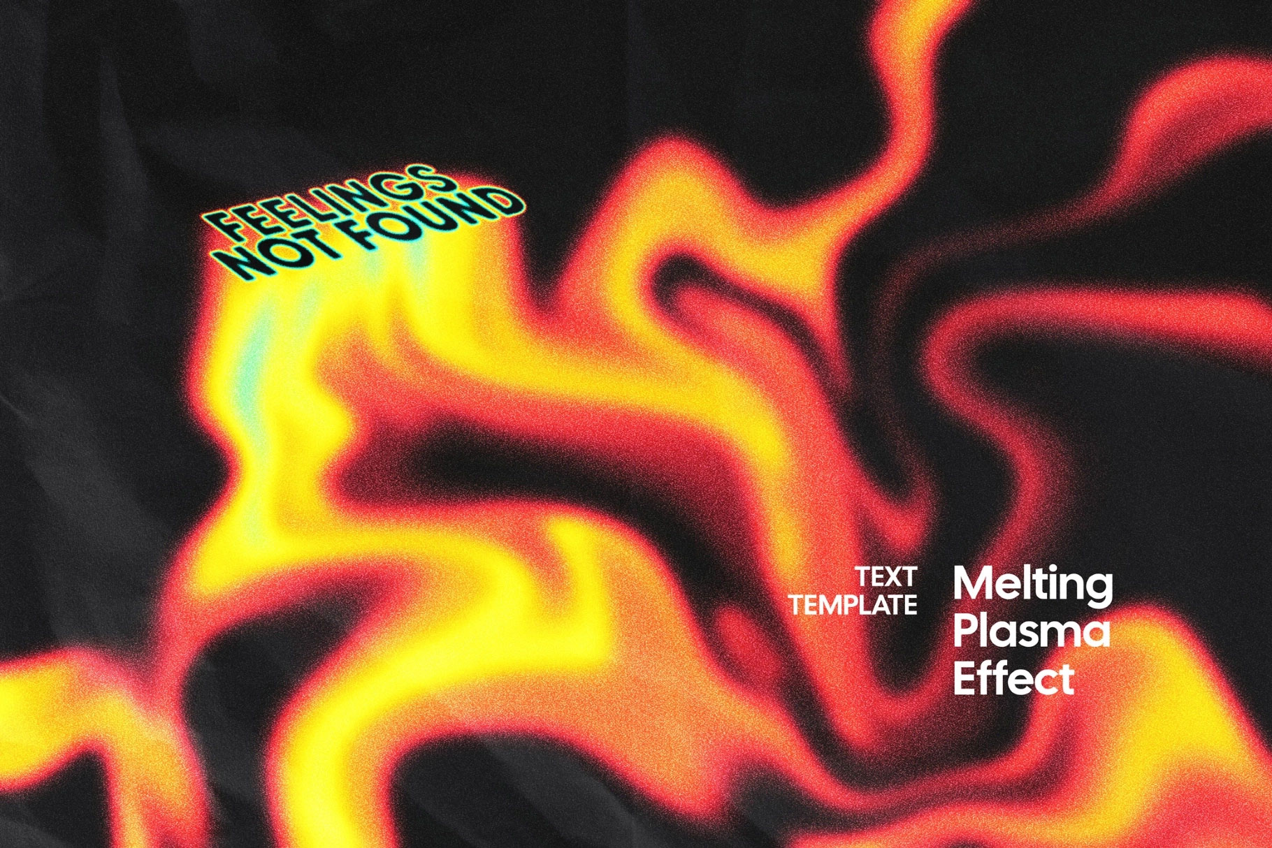 Free Melting Plasma Text Effect / Logo Mockup PSD Template