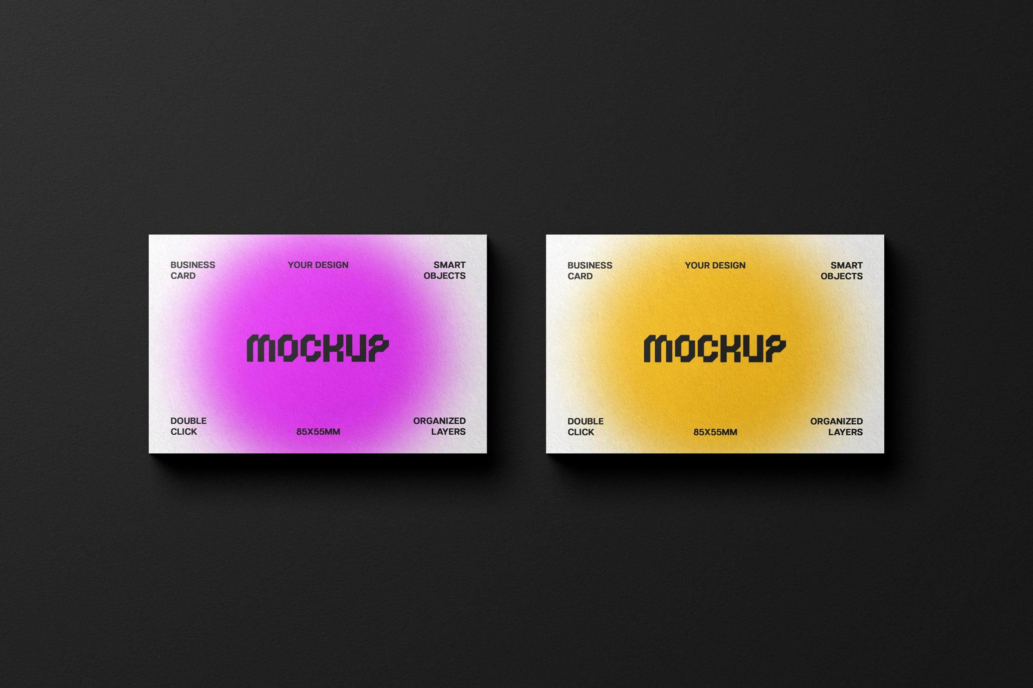 Free 85x55 Business Cards Mockup PSD Template
