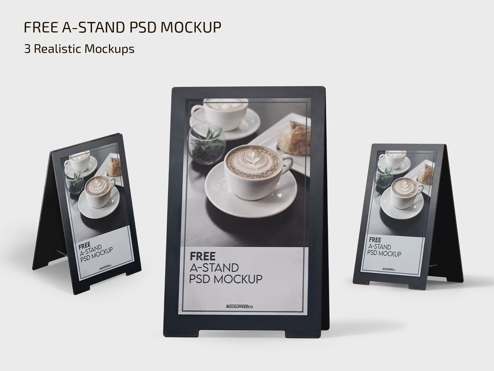 Free A-Stand Mockup PSD Template