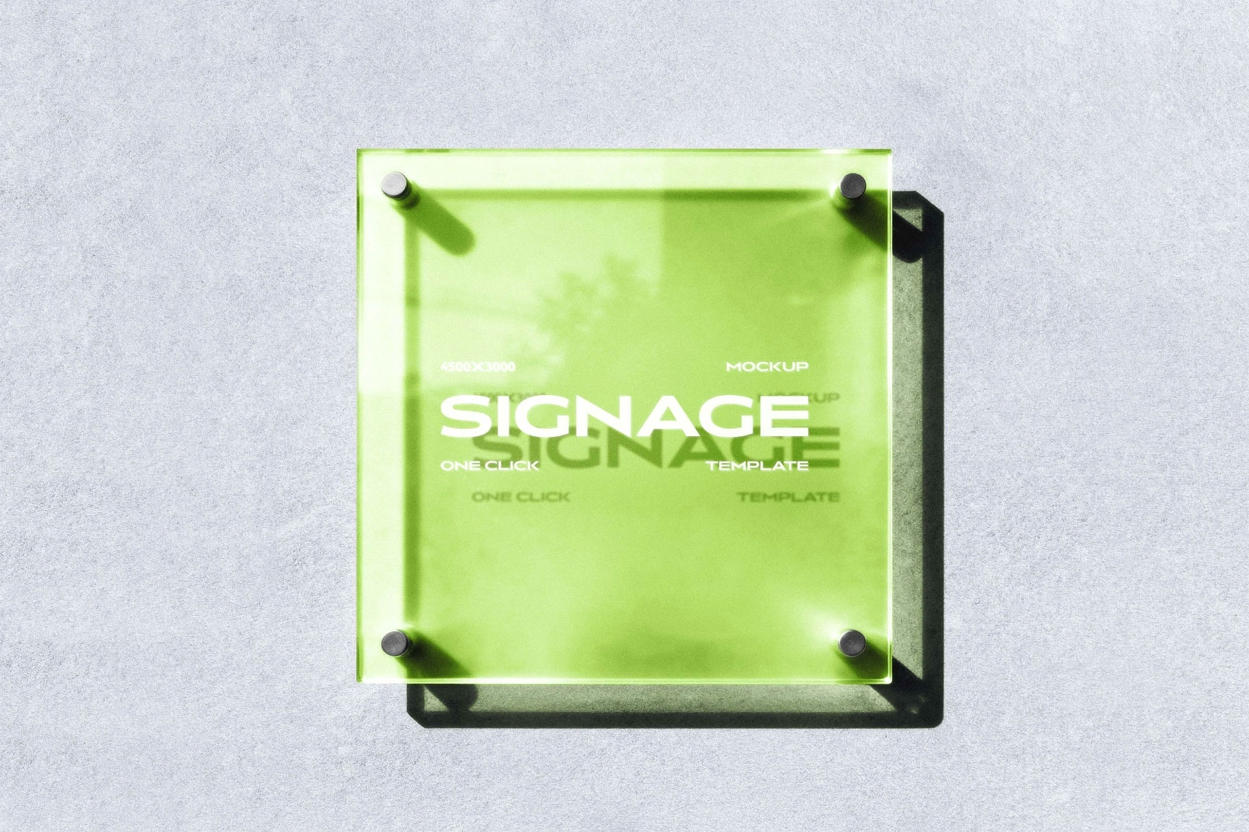 Free Acrylic Sign Mockup PSD Template