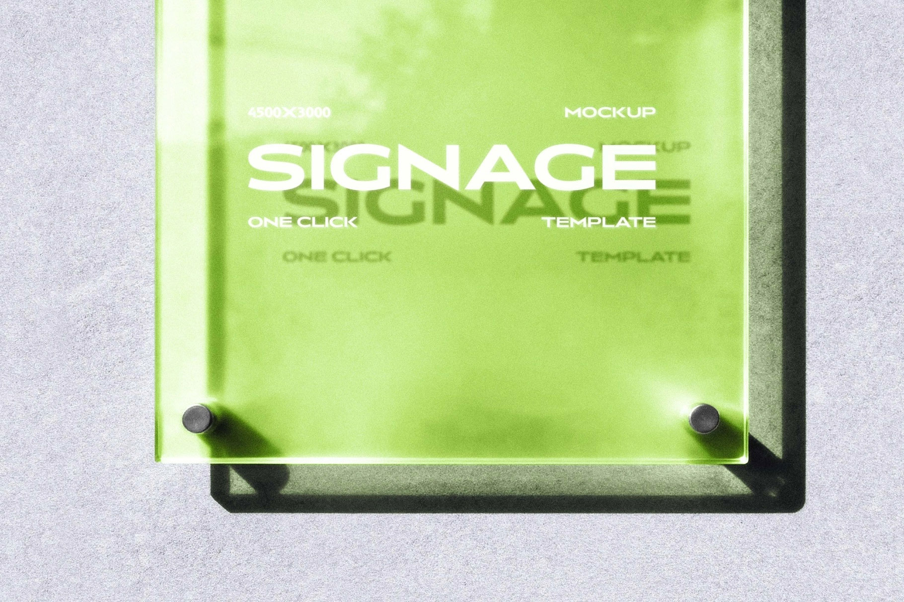 Free Acrylic Sign Mockup PSD Template