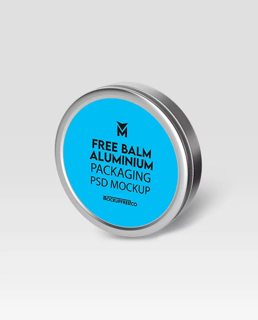 Free Balm Aluminium Packaging Mockup PSD Template