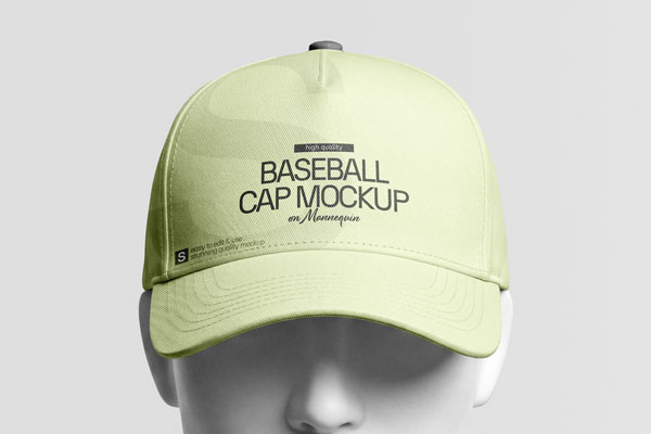 Free Baseball Cap Mockup on Mannequin PSD Template