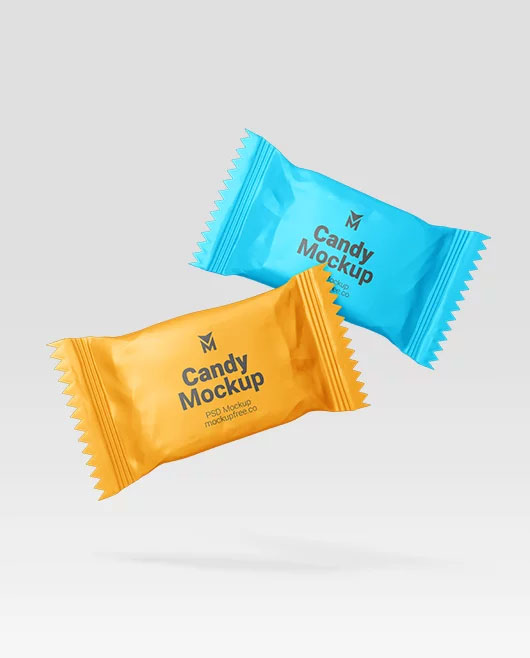 Free Candy Mockup PSD Template