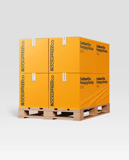 Free Cardboard Box Packaging Mockup PSD Template