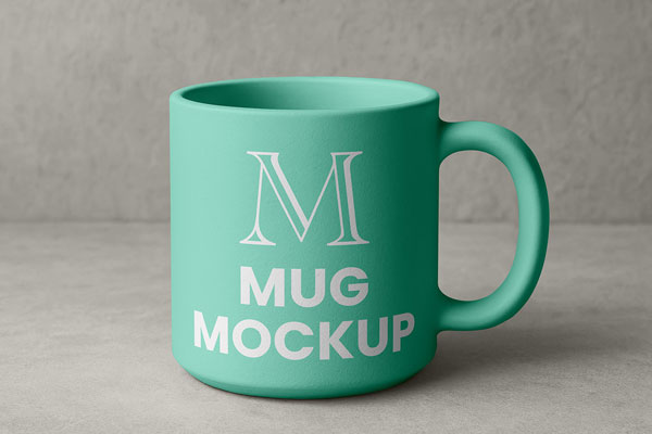 Free Ceramic Mug Studio Shot Mockup PSD Template