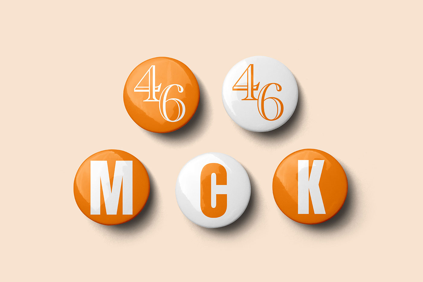 Free Circle Badge Set Mockup PSD Template