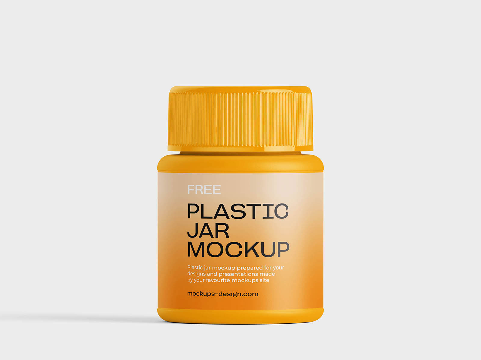 Free Compact Plastic Jar Mockup PSD Template