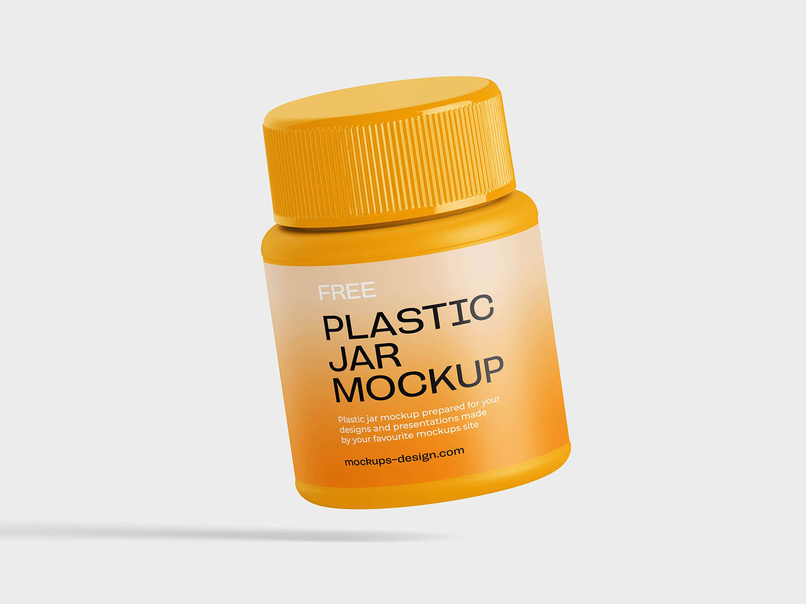 Free Compact Plastic Jar Mockup PSD Template