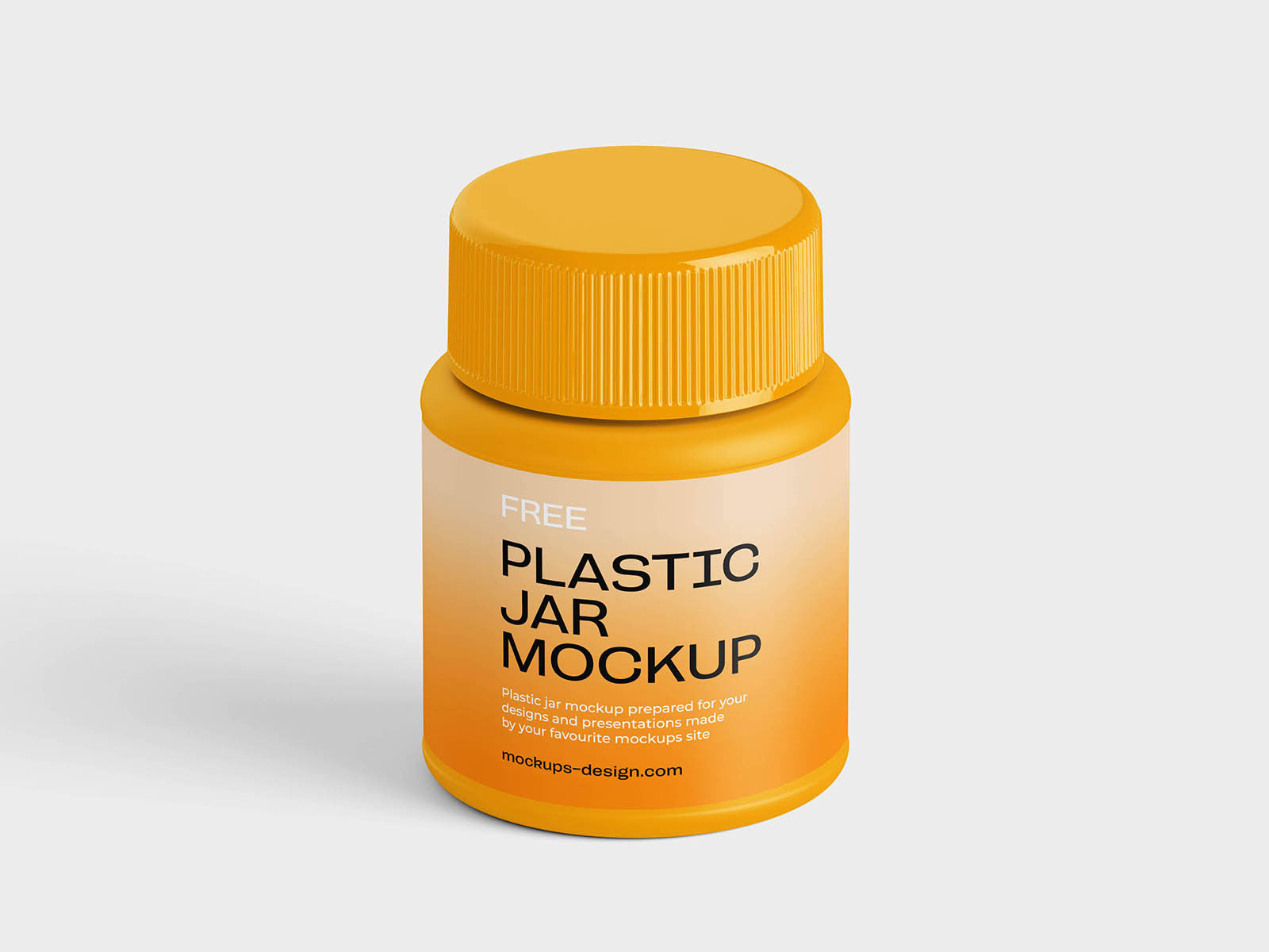Free Compact Plastic Jar Mockup PSD Template