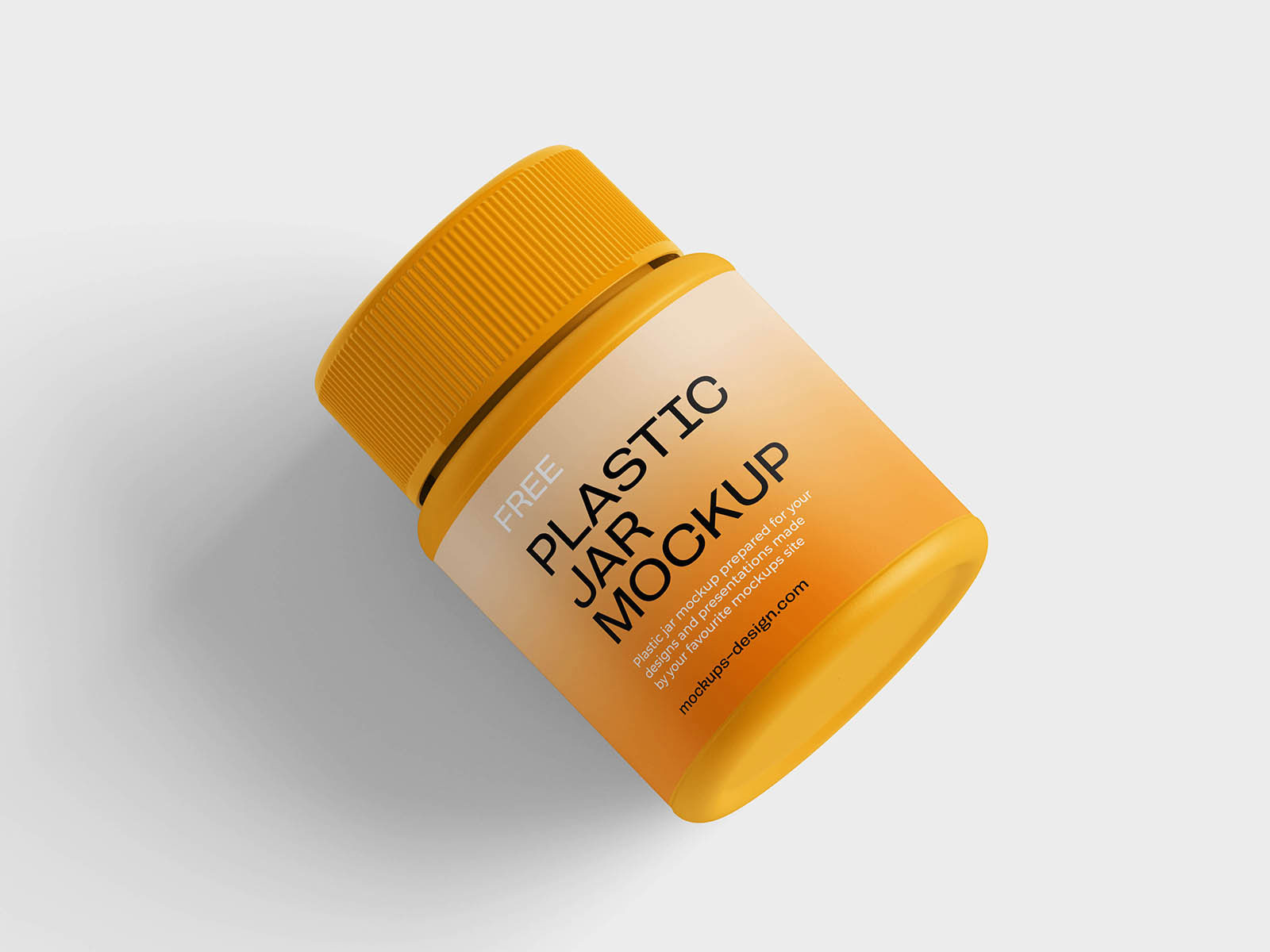 Free Compact Plastic Jar Mockup PSD Template