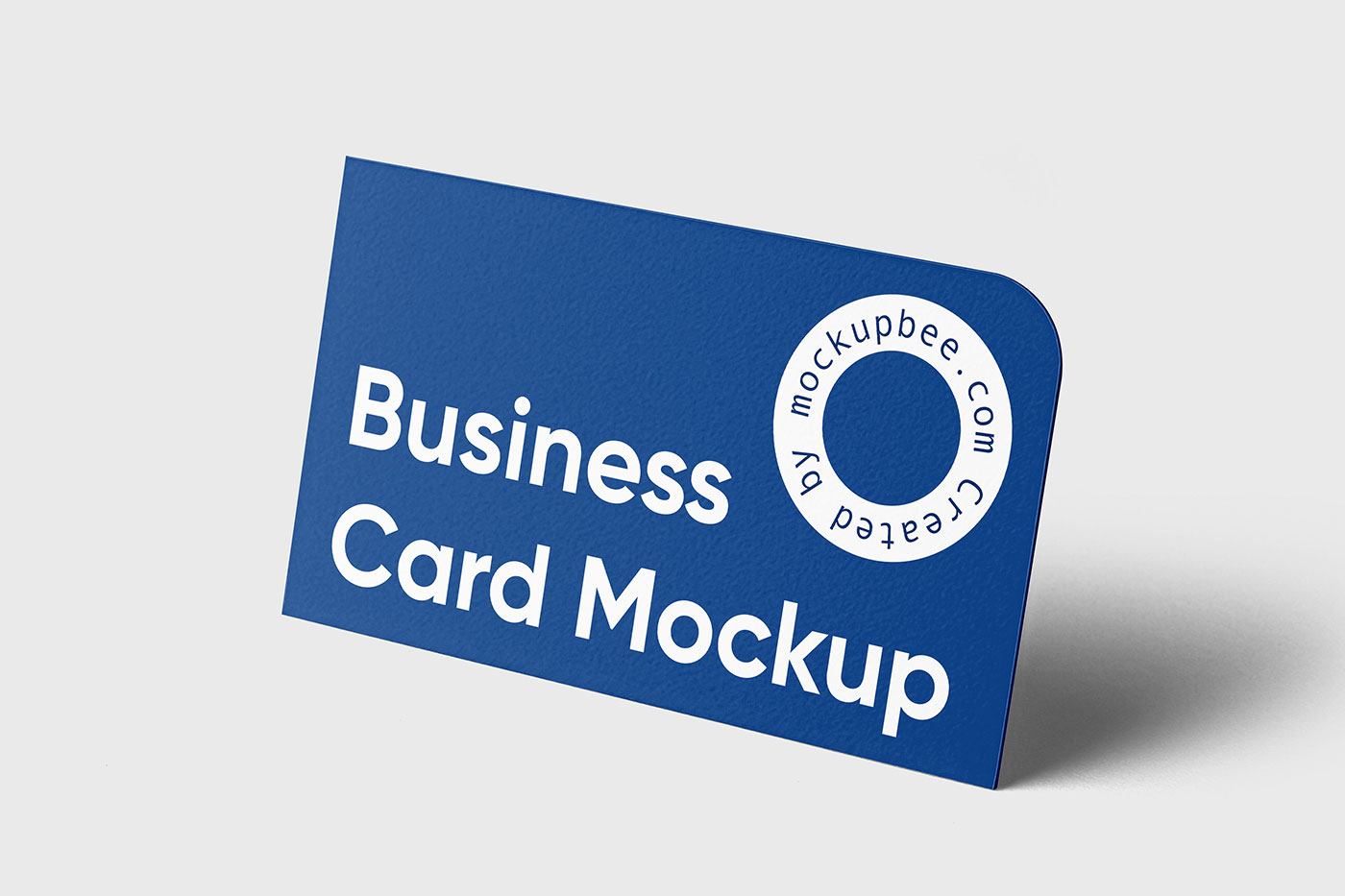 Free Corner Round Business Card Mockup PSD Template