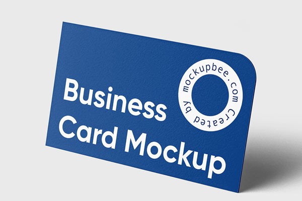 Free Corner Round Business Card Mockup PSD Template