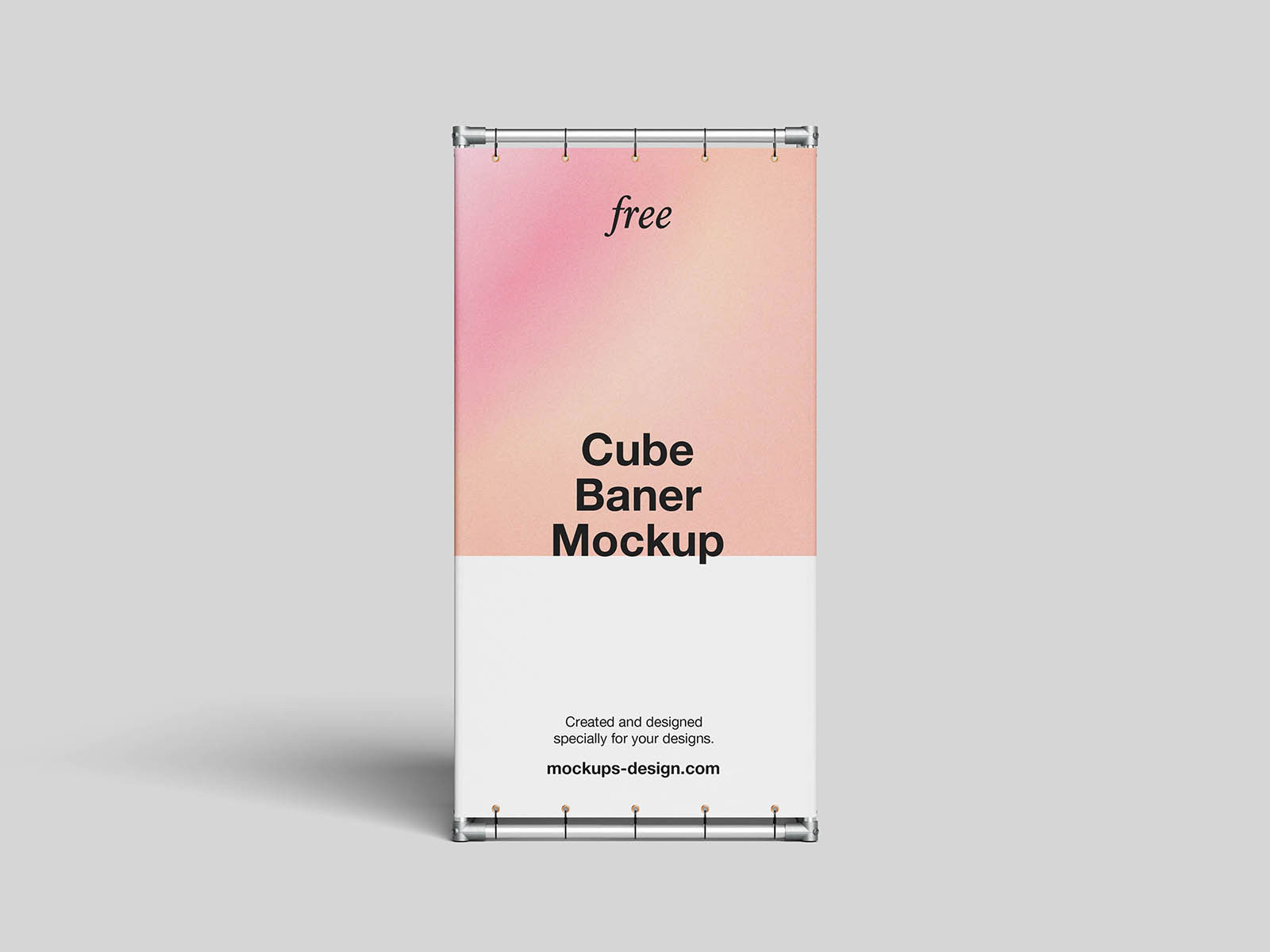 Free Cube Banner Mockup PSD Template