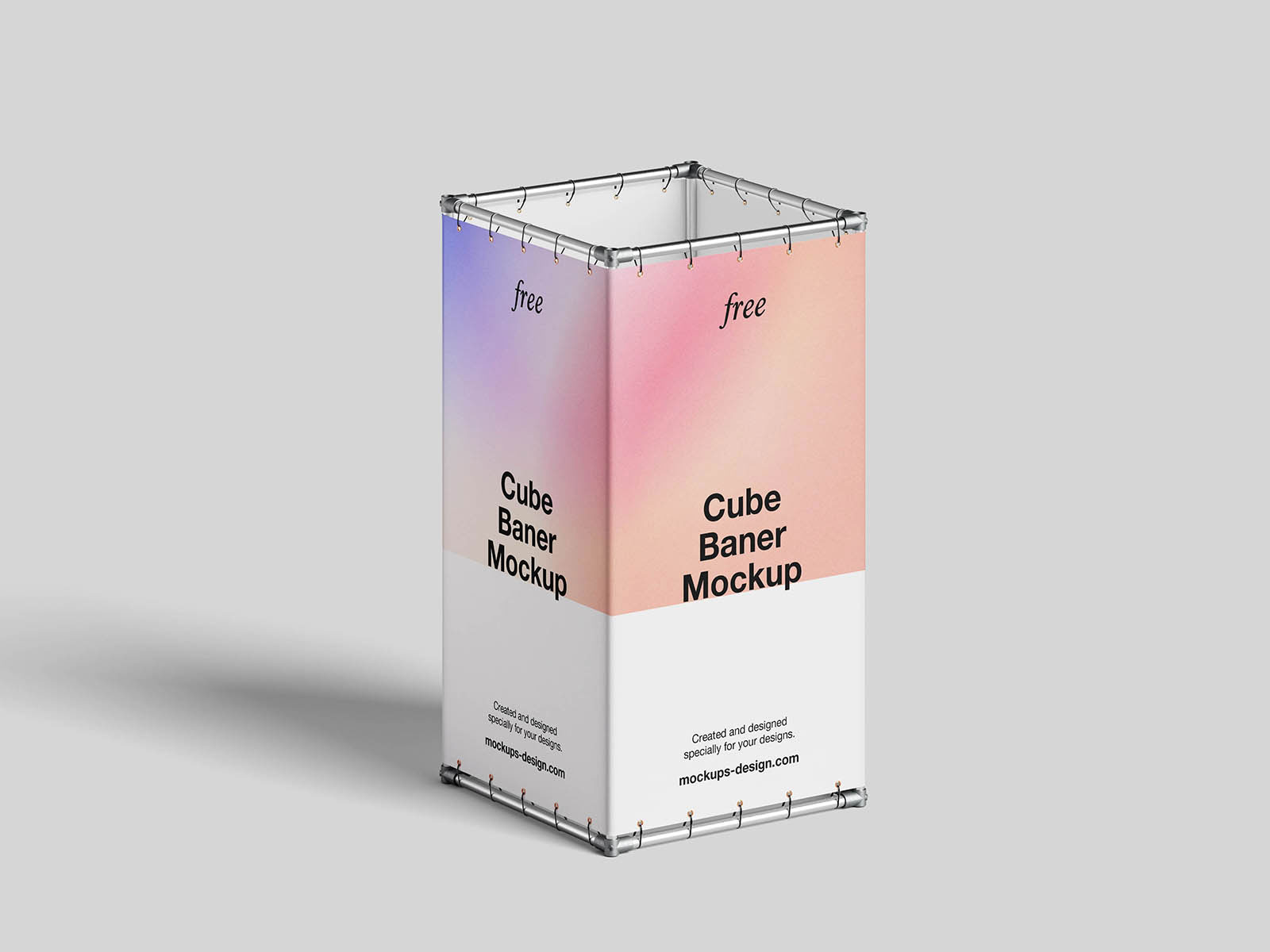Free Cube Banner Mockup PSD Template