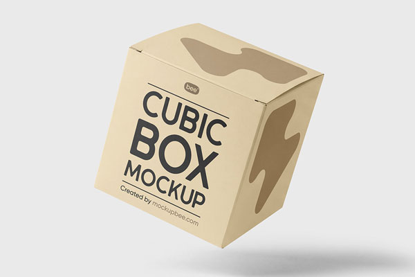 Free Cubic Box Mockup PSD Template