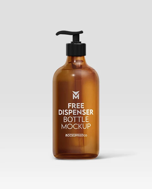 Free Dispenser Bottle Mockup PSD Template