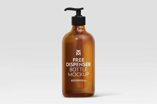 Free Dispenser Bottle Mockup PSD Template
