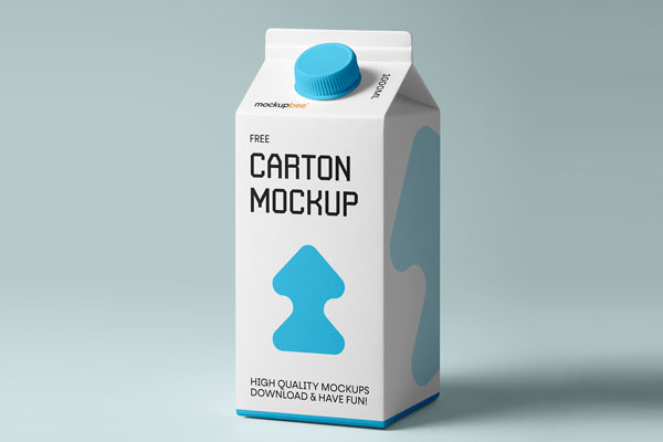Free Drink Carton Mockup PSD Template