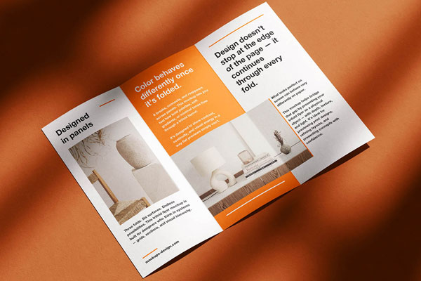 Free Dynamic Trifold Flyer Mockup PSD Template