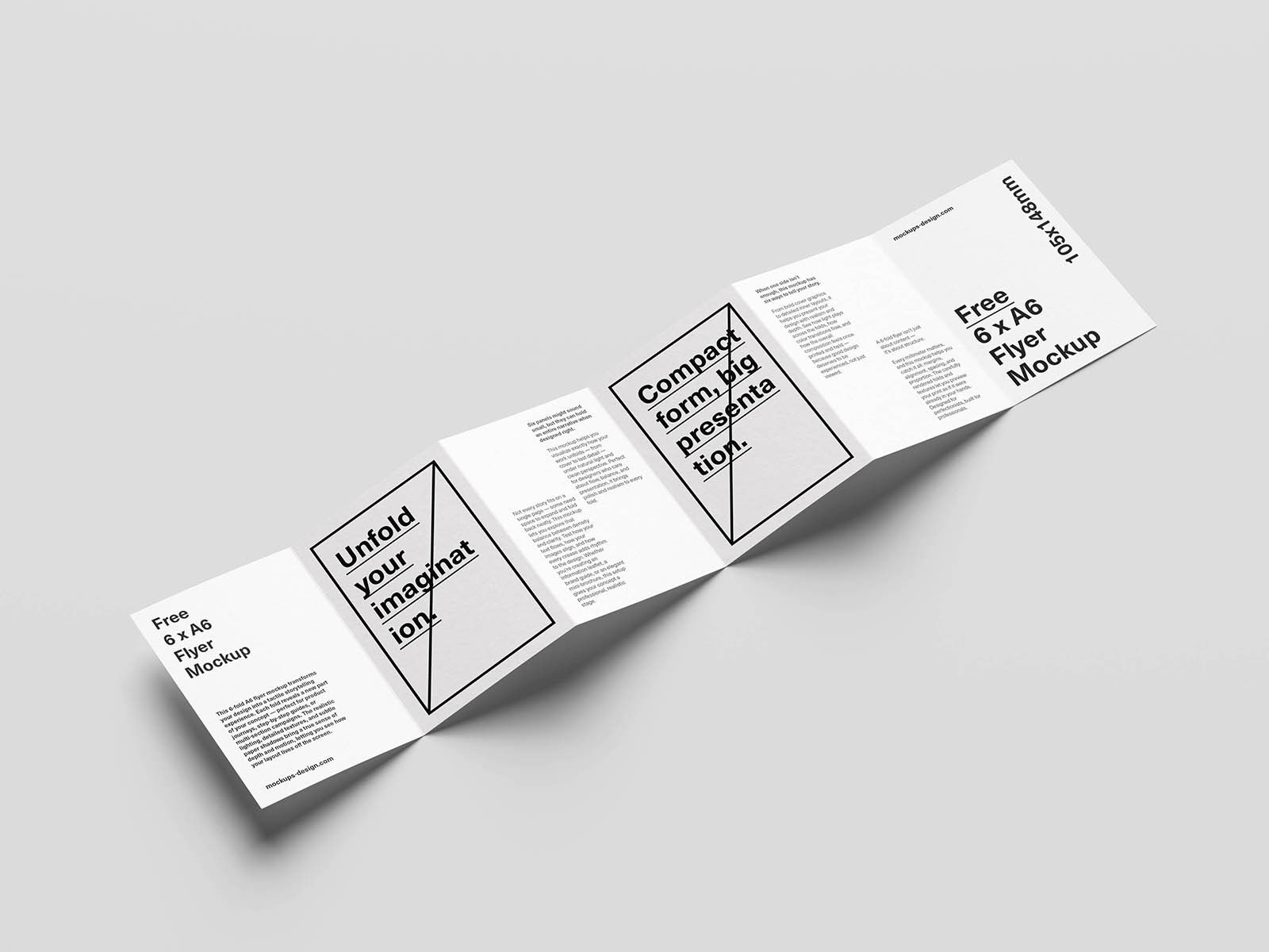 Free Elegant Accordeon Flyer Mockup PSD Template