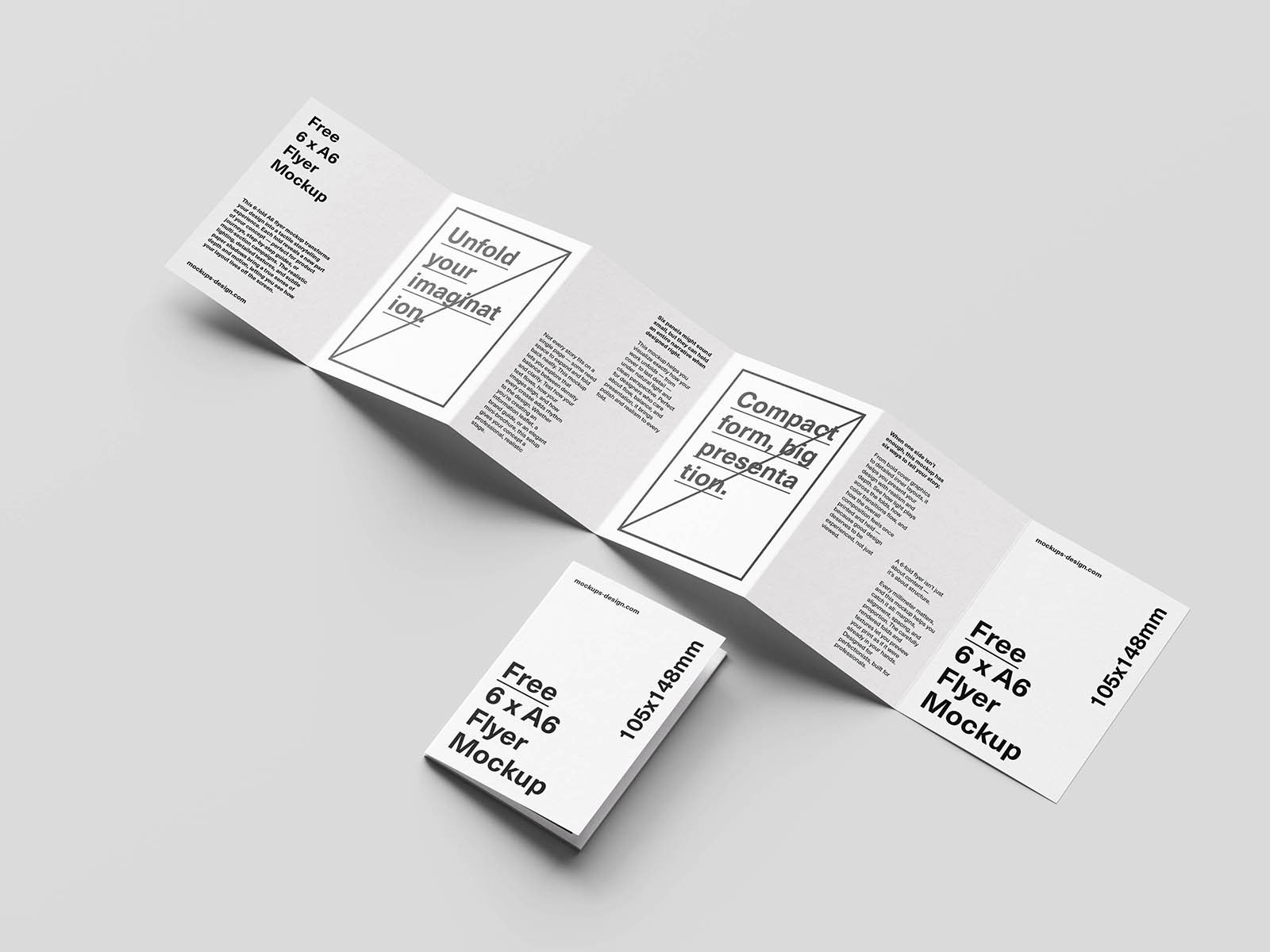 Free Elegant Accordeon Flyer Mockup PSD Template