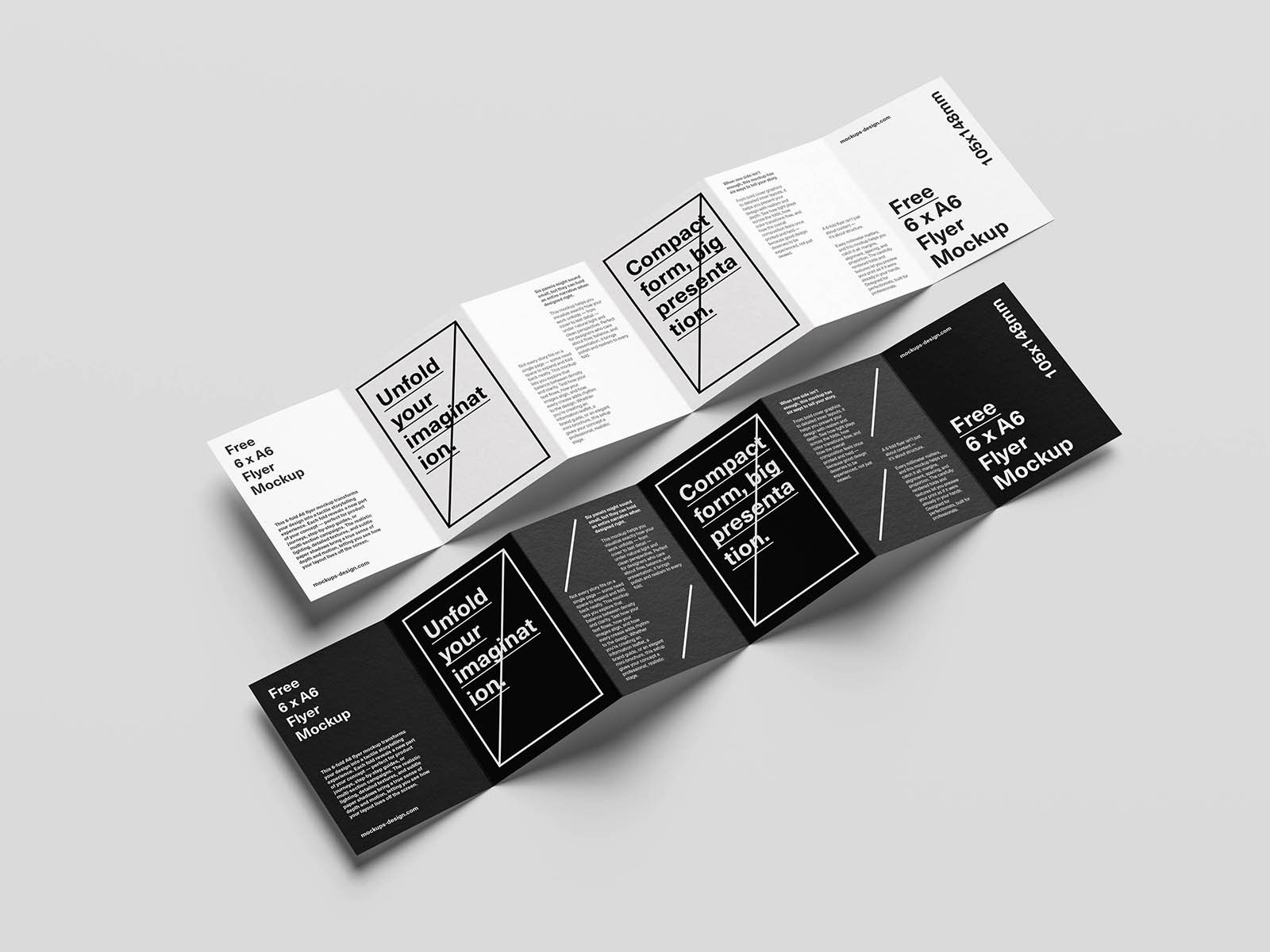 Free Elegant Accordeon Flyer Mockup PSD Template
