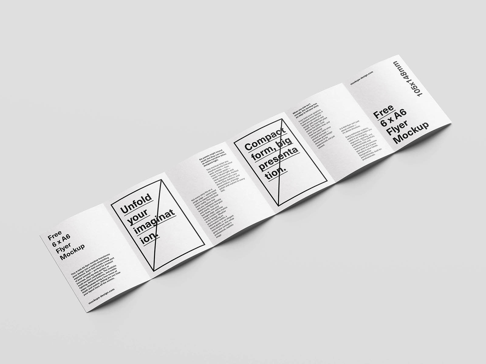 Free Elegant Accordeon Flyer Mockup PSD Template