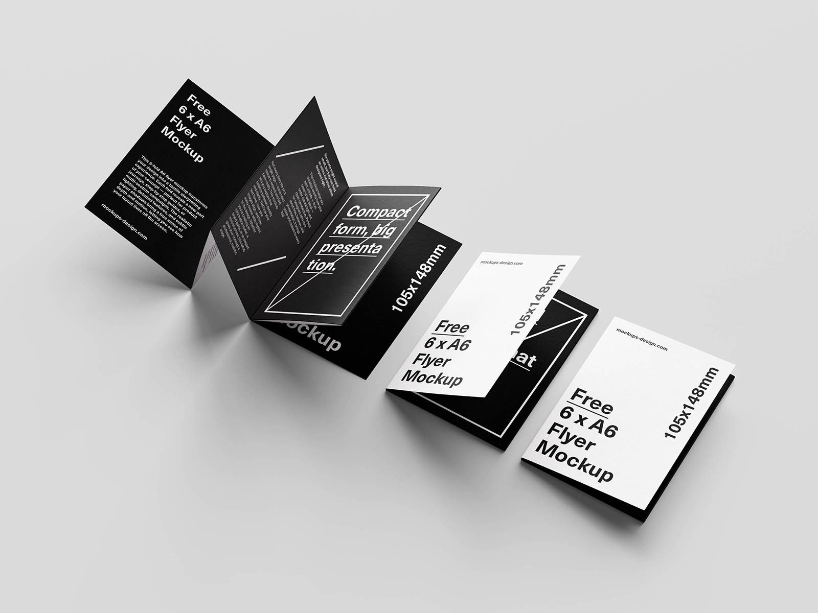 Free Elegant Accordeon Flyer Mockup PSD Template