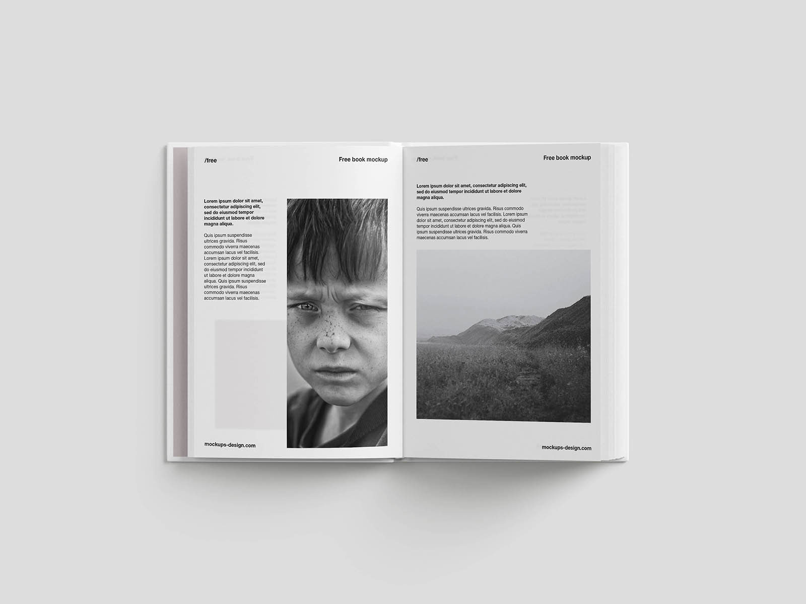 Free Elegant Hardcover Book Mockup PSD Template