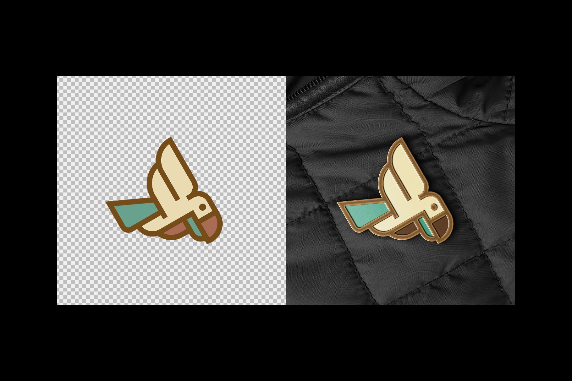 Free Enamel Pin Jacket Mockup PSD Template
