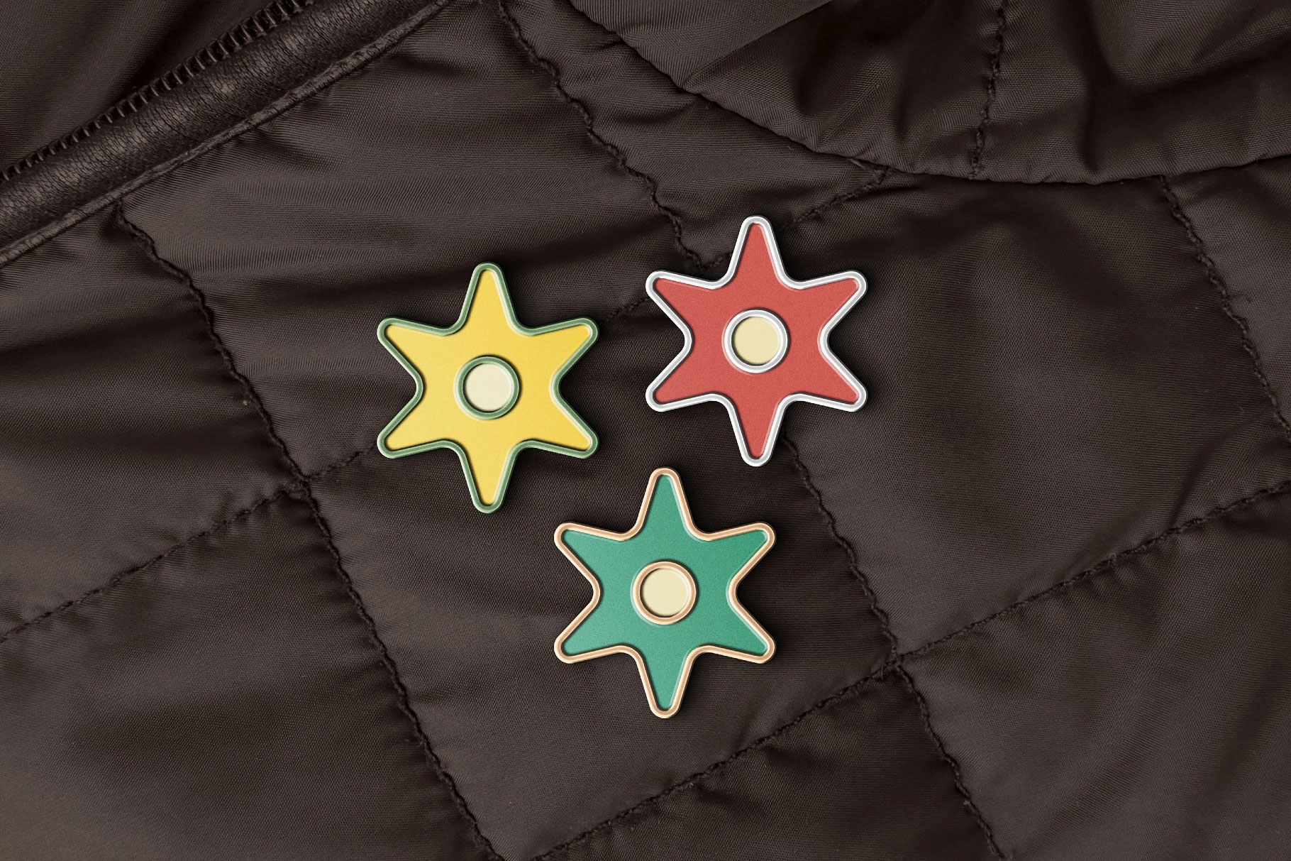 Free Enamel Pin Jacket Mockup PSD Template