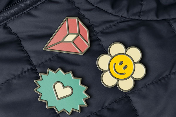 Free Enamel Pin Jacket Mockup PSD Template