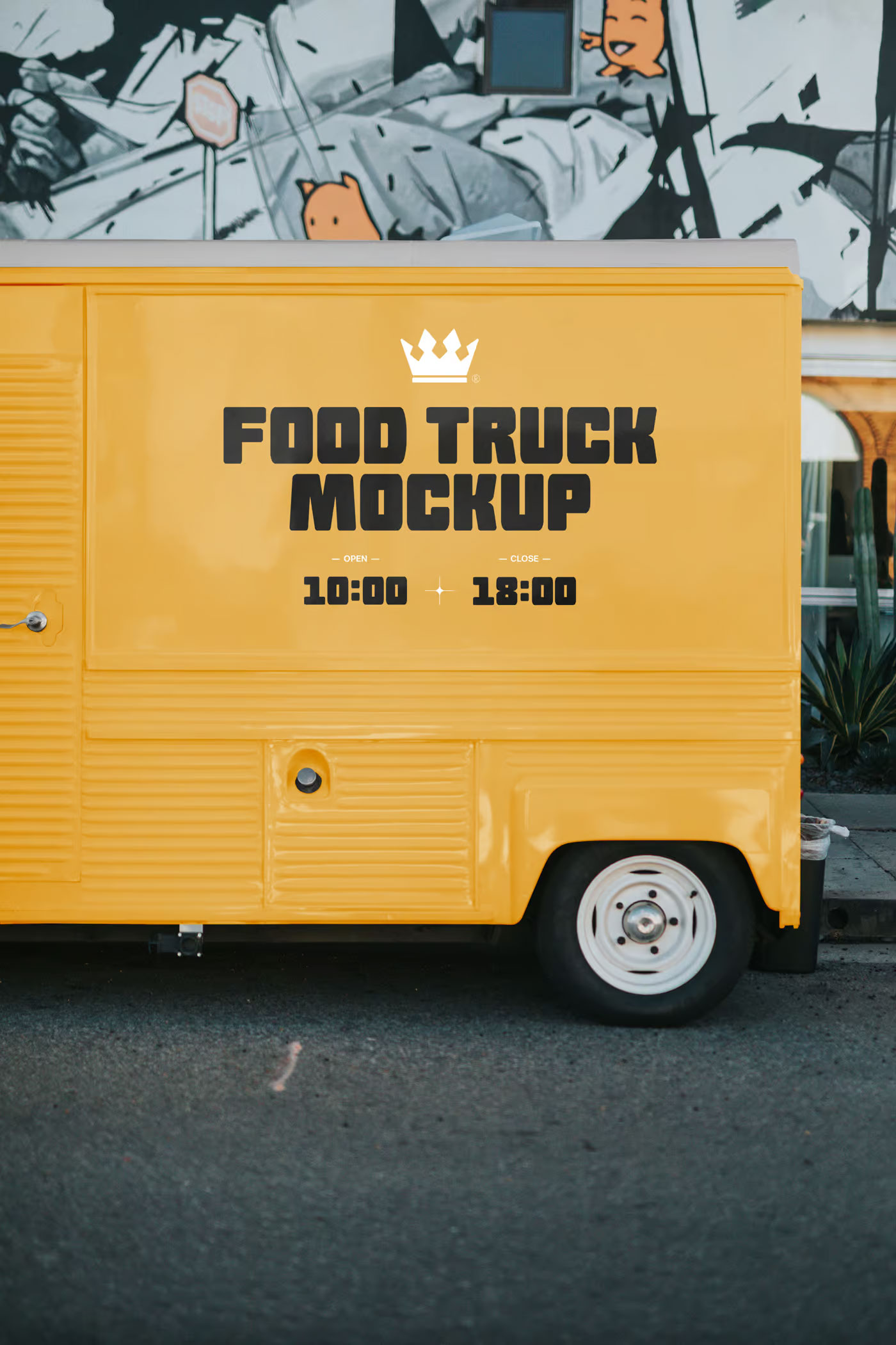 Free Food Truck Mockup PSD Template