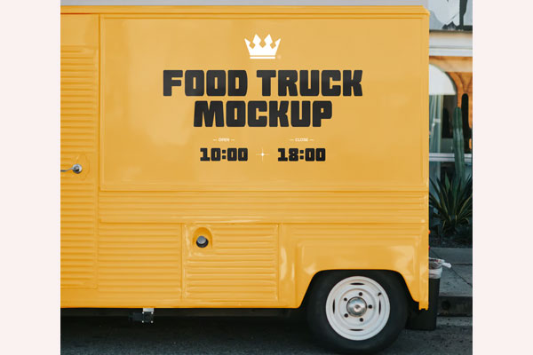 Free Food Truck Mockup PSD Template
