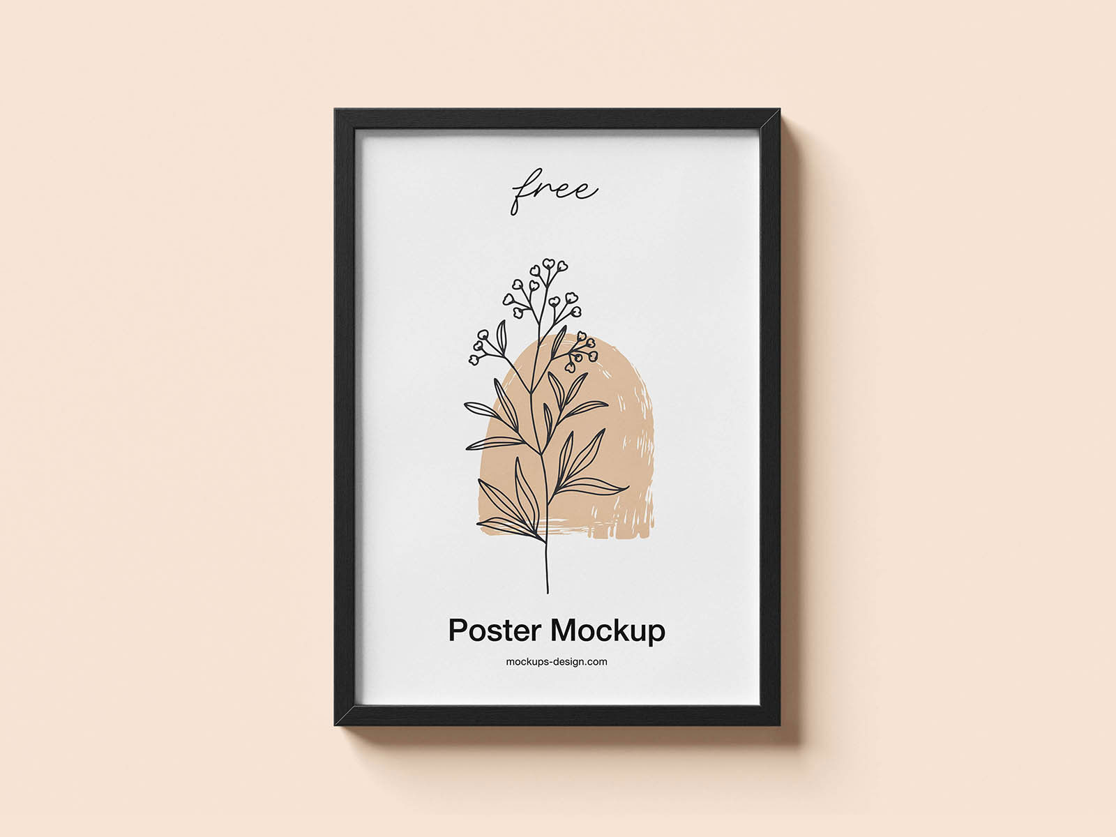 Free Frame Poster Mockup PSD Template