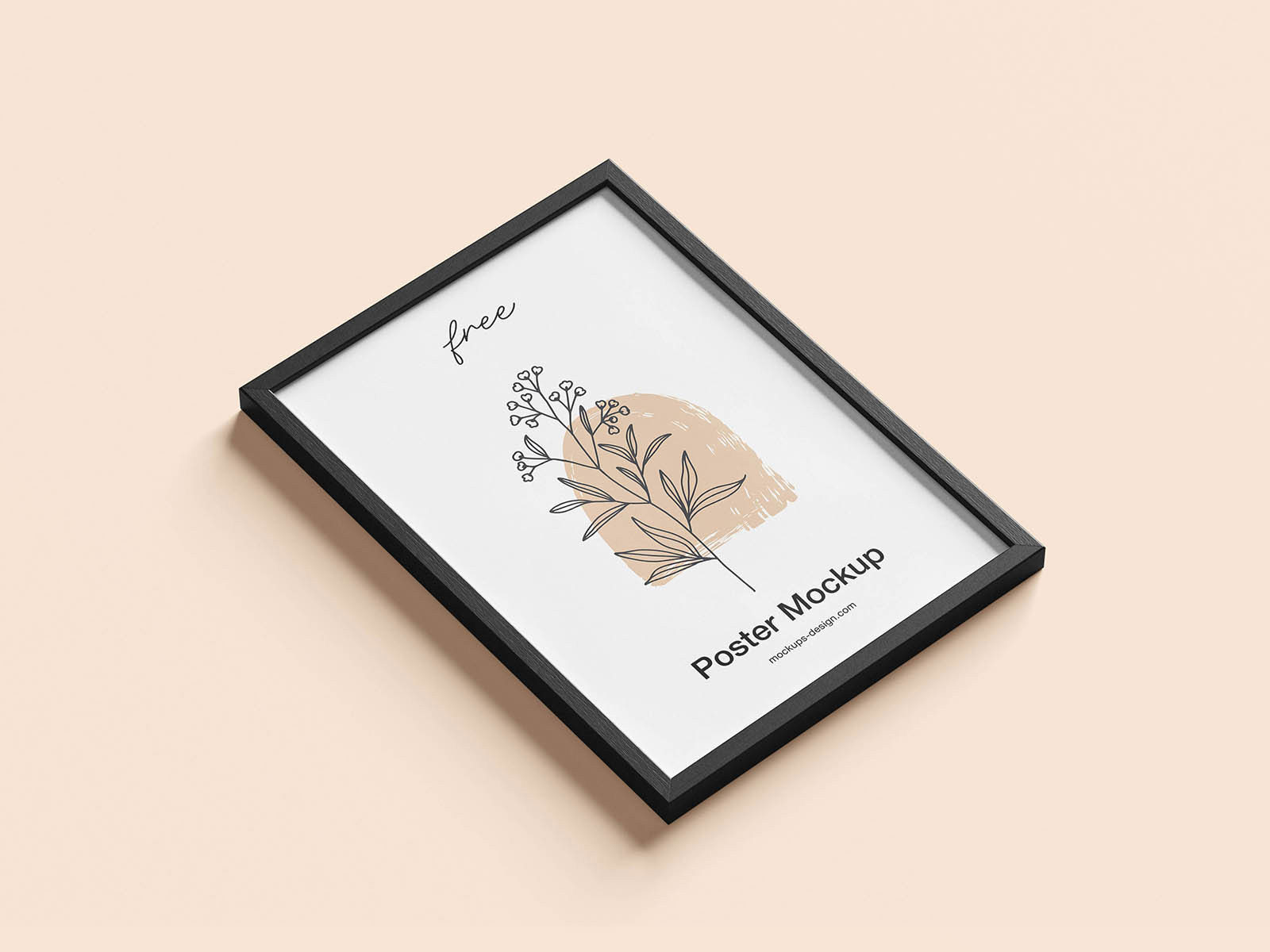 Free Frame Poster Mockup PSD Template