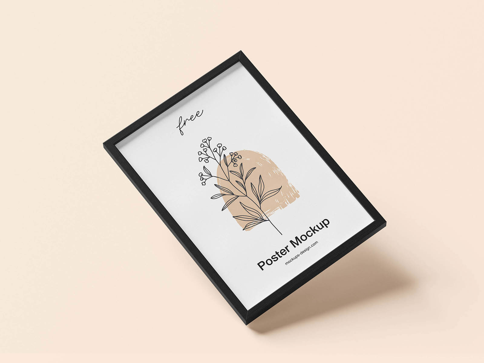 Free Frame Poster Mockup PSD Template