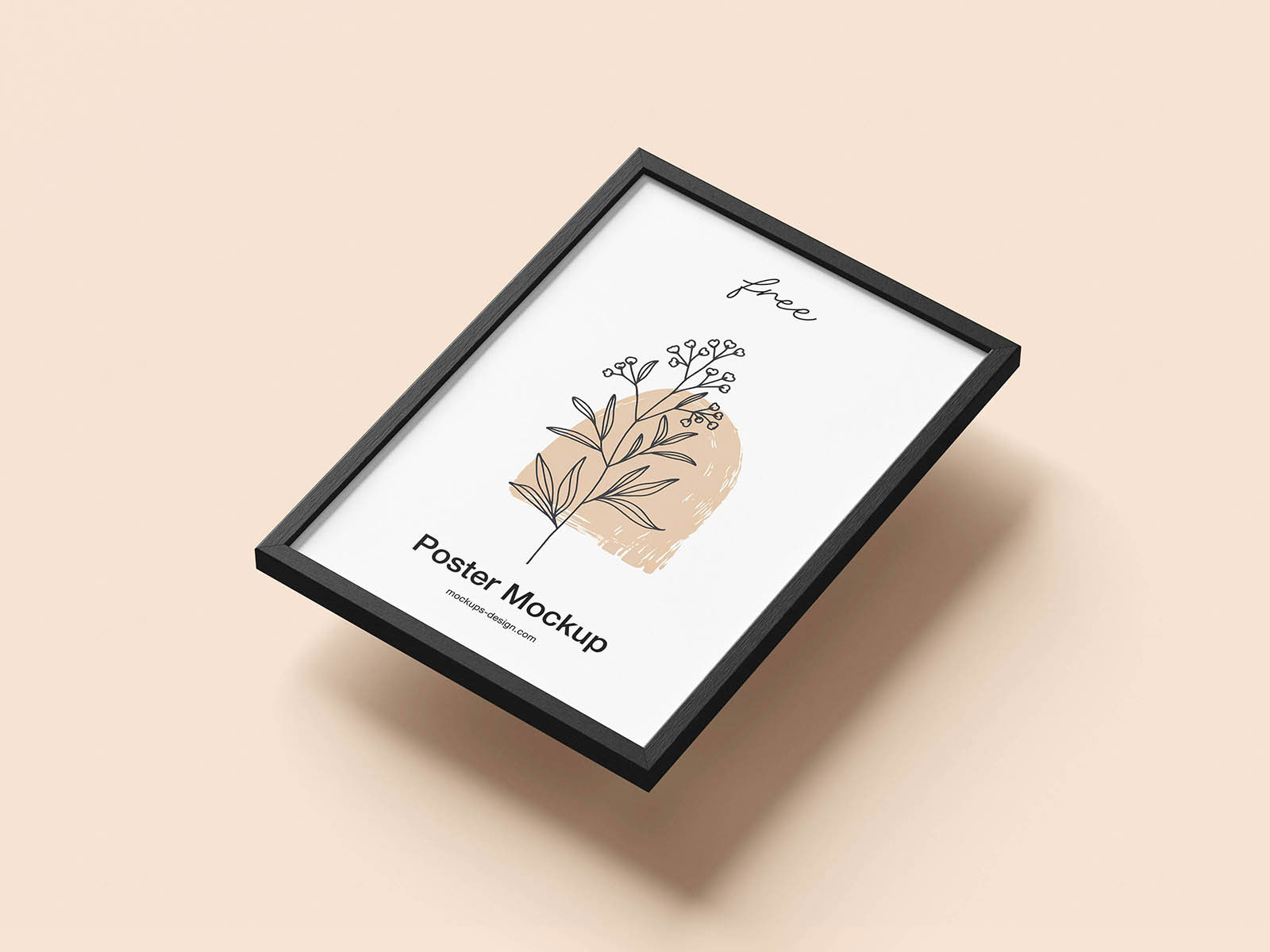 Free Frame Poster Mockup PSD Template