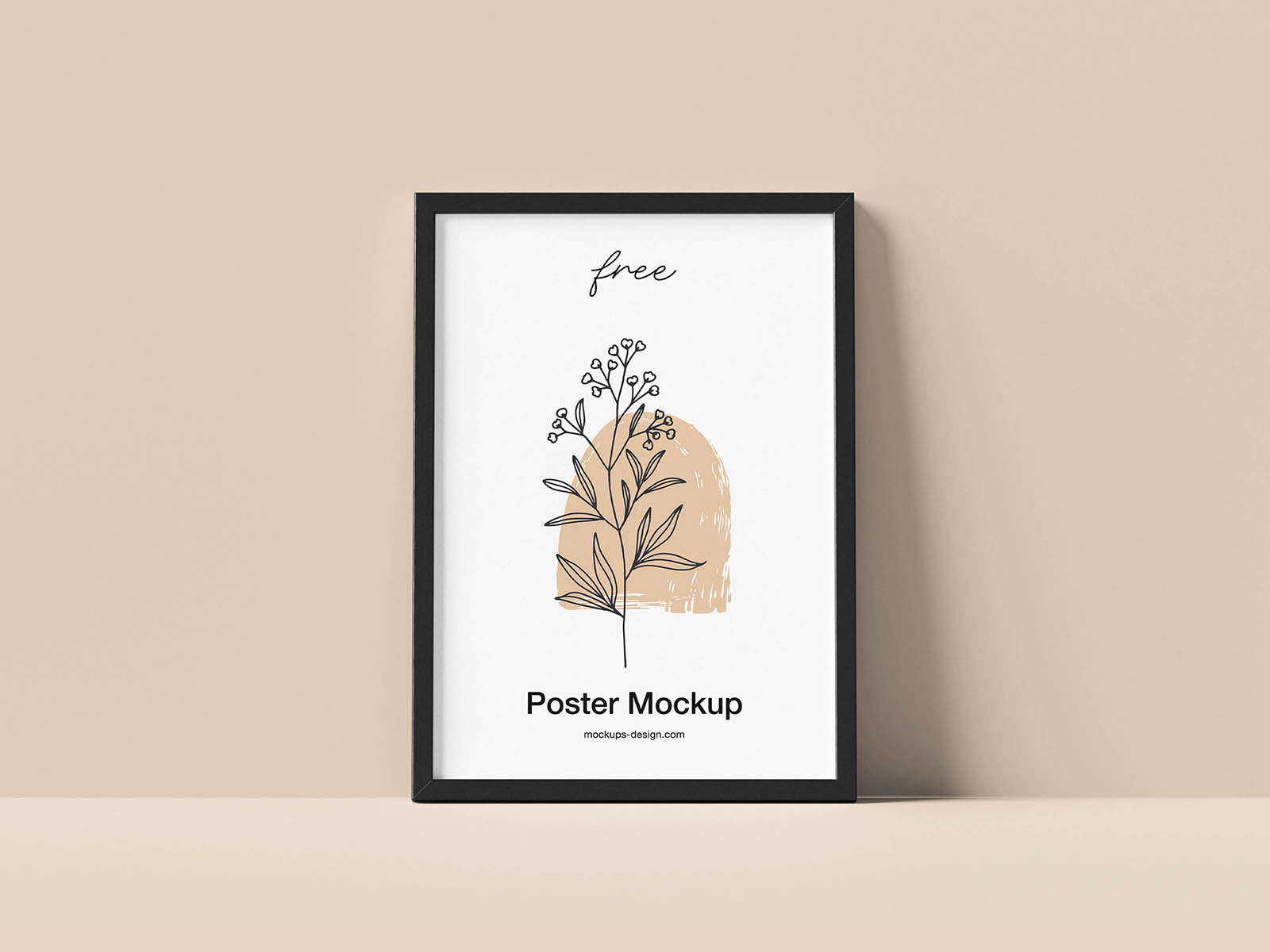 Free Frame Poster Mockup PSD Template