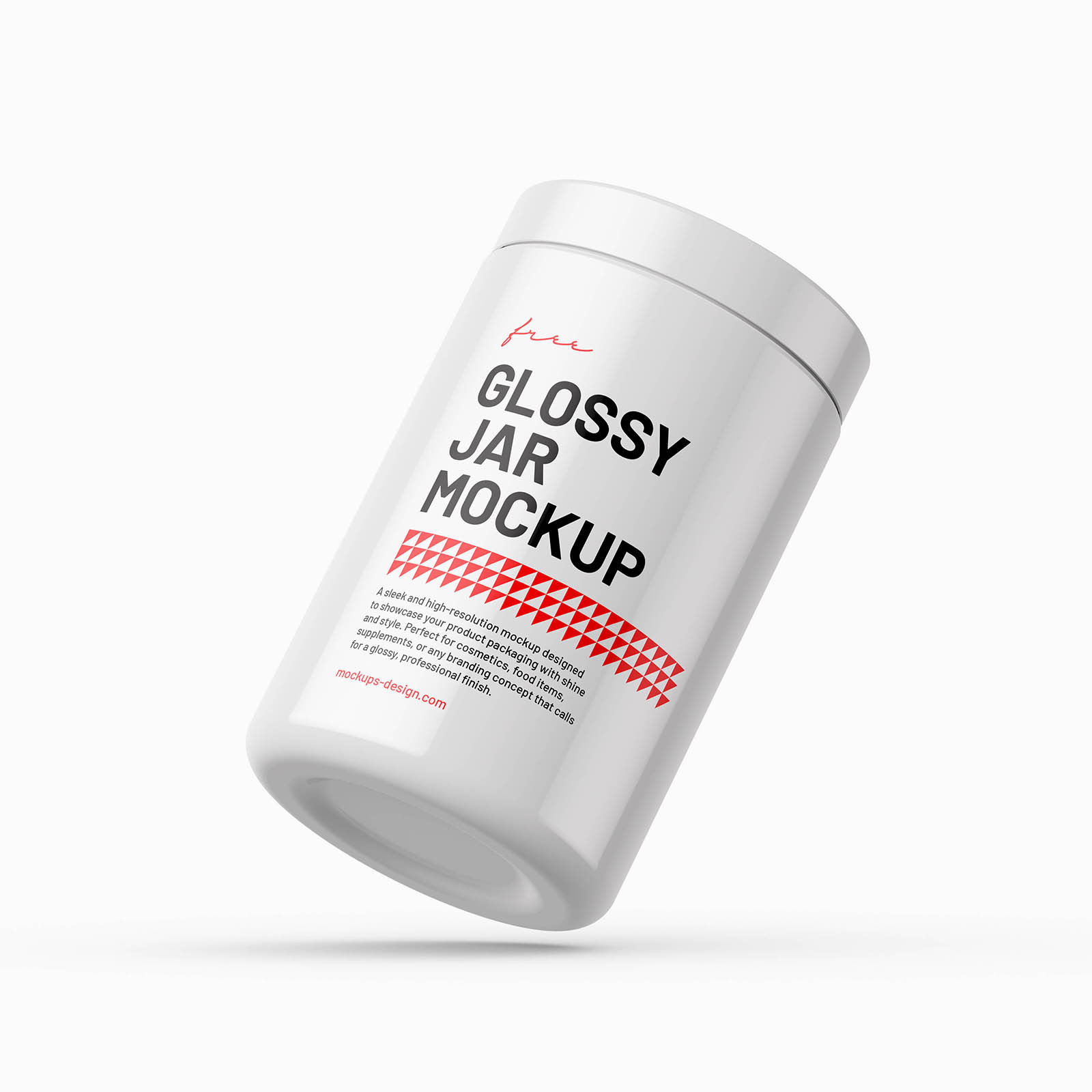 Free glossy-cosmetic-jar-mockup PSD Template